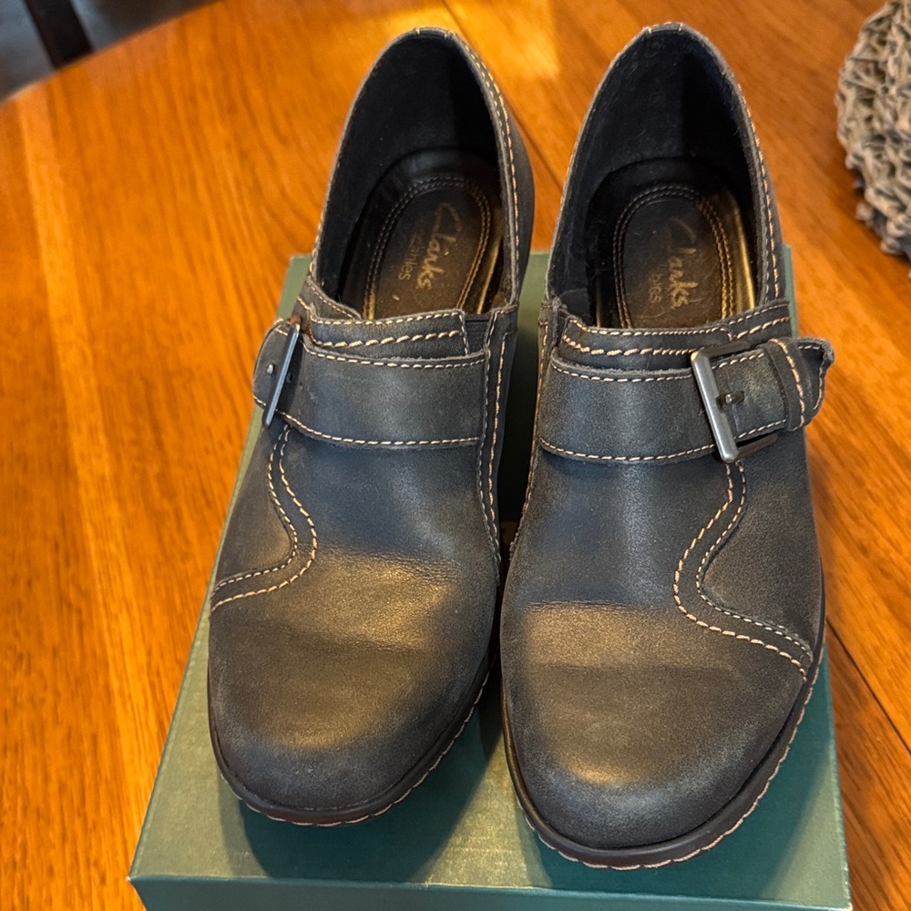 Clarks Black Leather Loafer